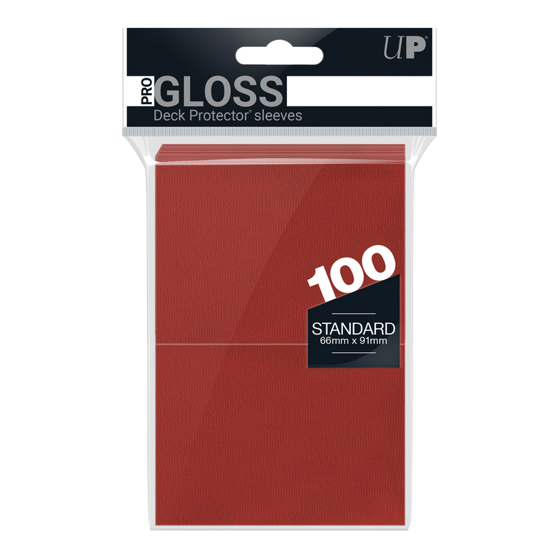 Ultra PRO: Standard 100ct Sleeves - PRO-Gloss (Red)