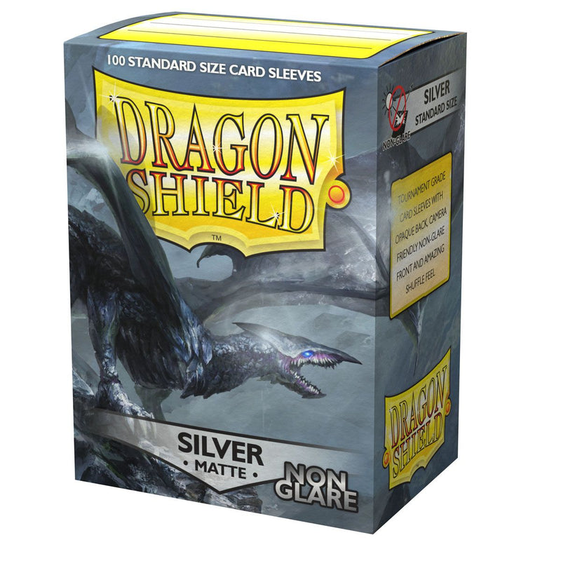 Dragon Shield: Standard 100ct Sleeves - Silver (Non-Glare Matte)